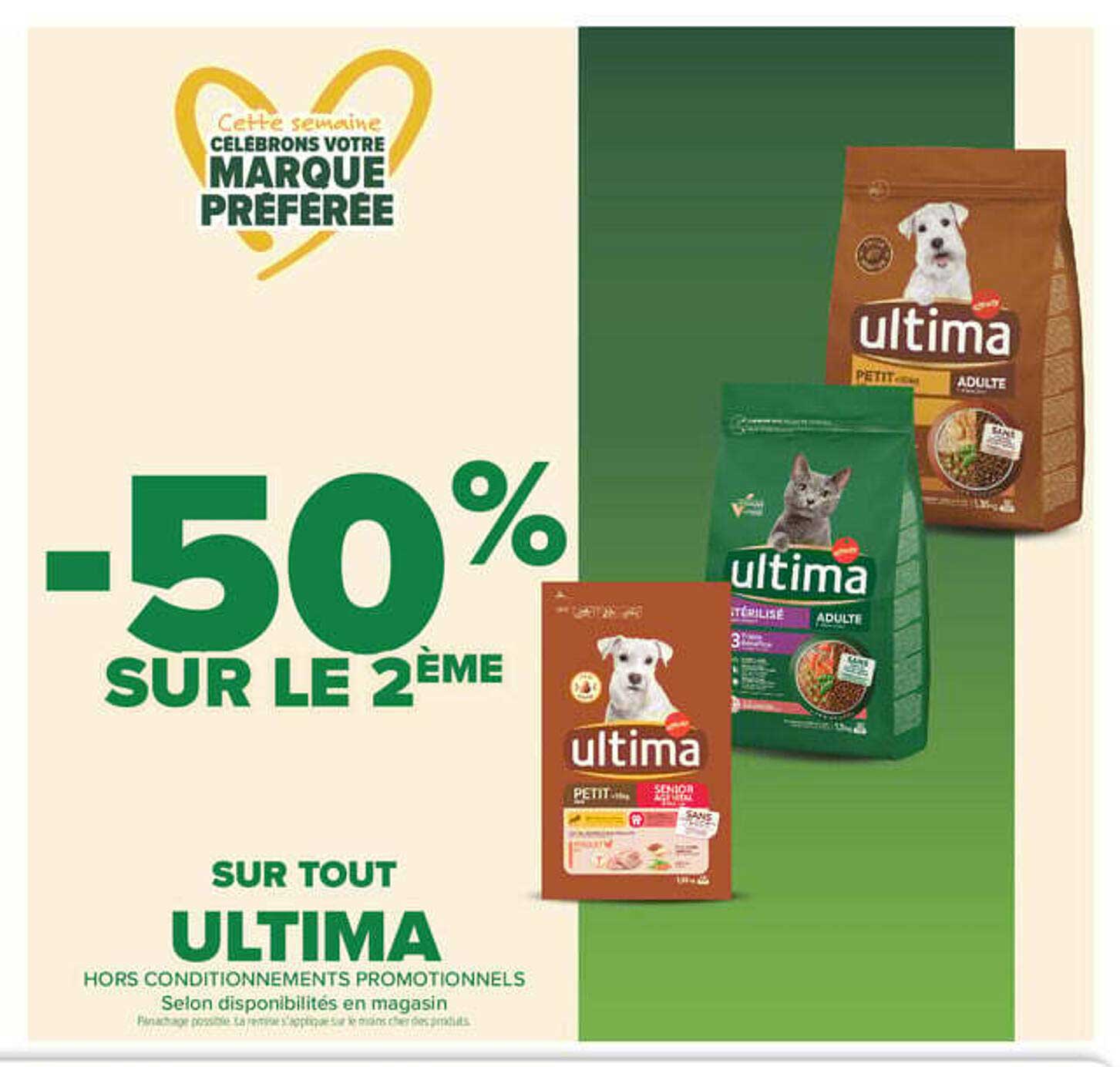 -50% SUR LE 2ÈME SUR TOUT ULTIMA