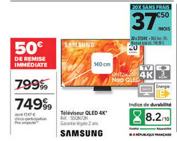 50€ DE REMISE IMMÉDIATE