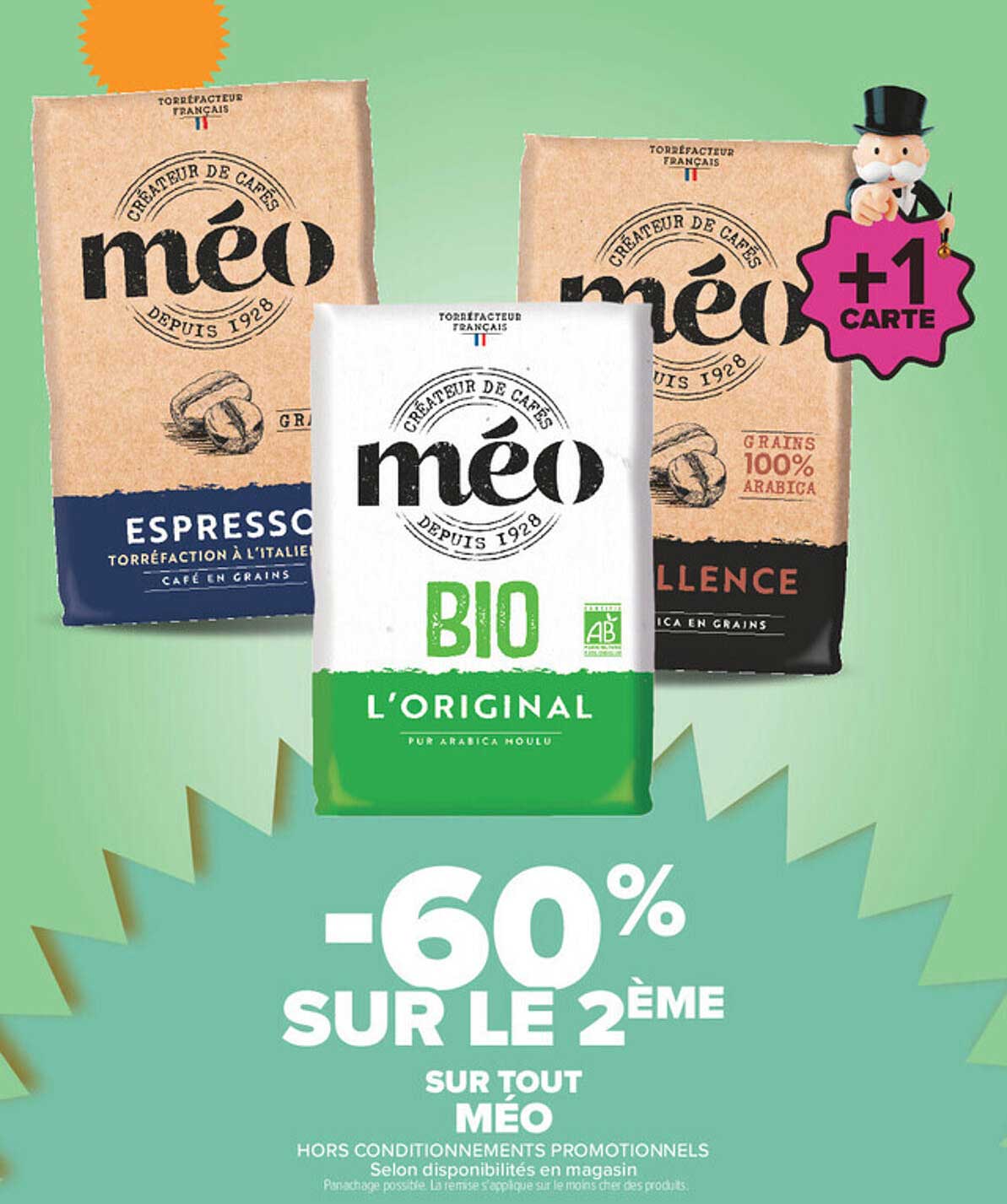-60% sur le 2ème sur tout Méo