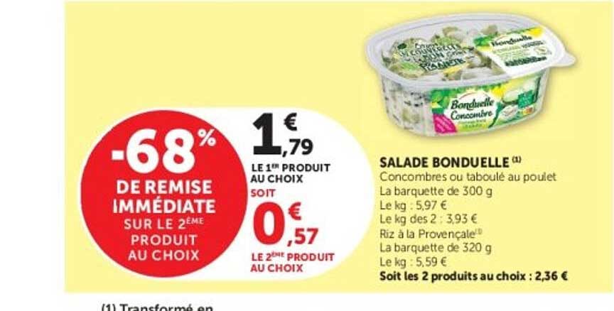 -68% DE REMISE IMMÉDIATE SUR LE 2ÈME PRODUIT AU CHOIX