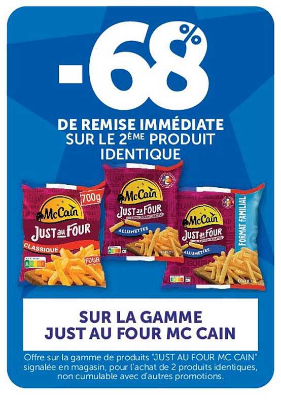 -68% de remise immédiate sur le 2ème produit identique