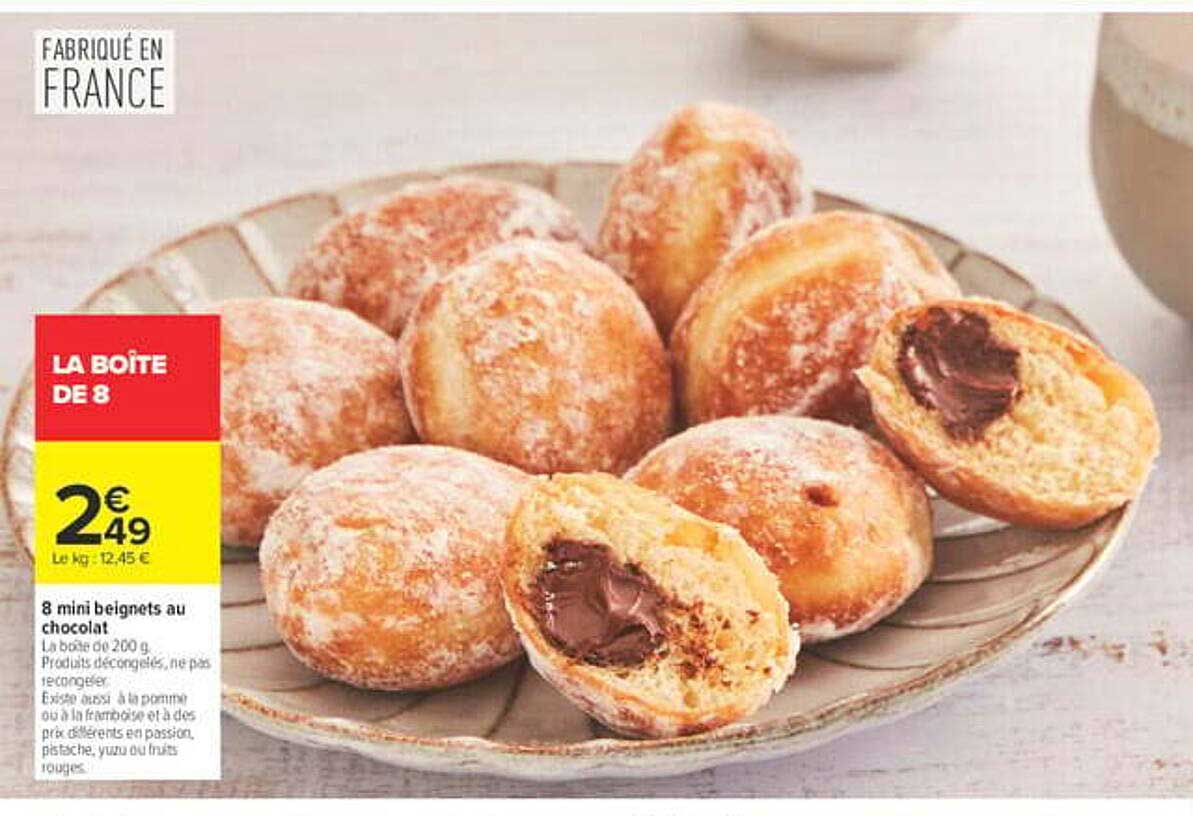 8 mini beignets au chocolat