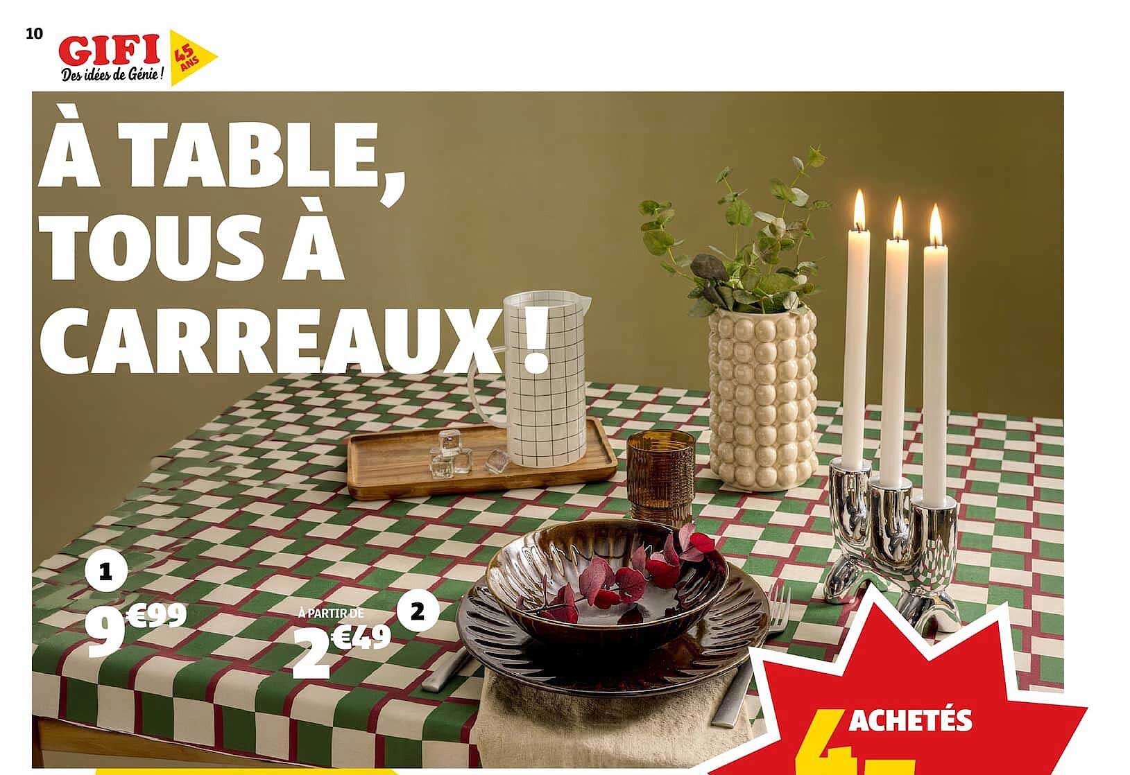 À TABLE, TOUS À CARREAUX !