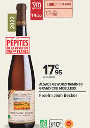 ALSACE GEWURZTRAMINER GRAND CRU MOELLEUX Froehn Jean Becker