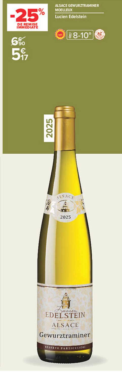 ALSACE GEWURZTRAMINER MOELLEUX Lucien Edelstein