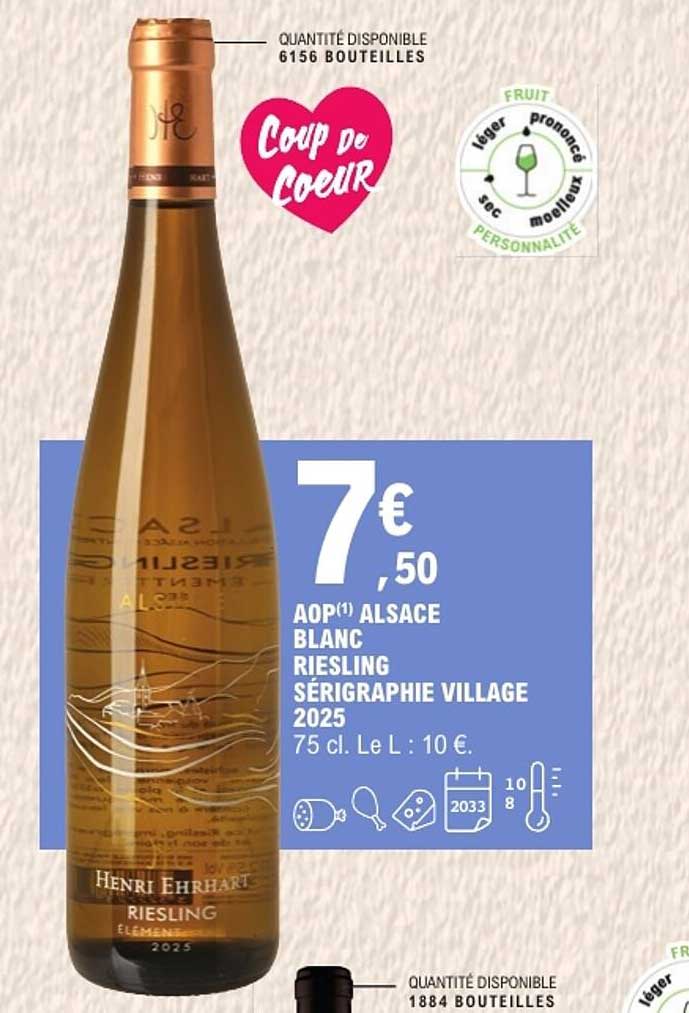 AOP ALSACE BLANC RIESLING SÉRIGRAPHIE VILLAGE 2025