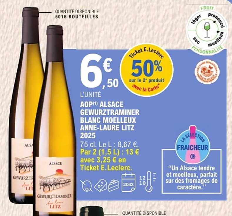 AOP ALSACE GEWURZTRAMINER BLANC MOELLEUX ANNE-LAURE LITZ 2025