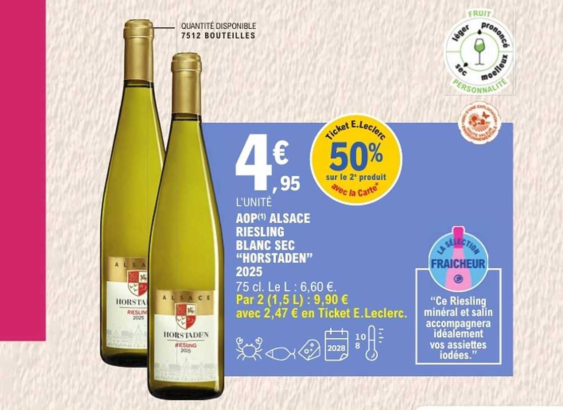 AOP ALSACE RIESLING BLANC SEC "HORSTADEN" 2025
