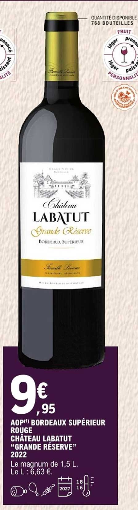 AOP Bordeaux Supérieur rouge Château Labatut “Grande Réserve” 2022