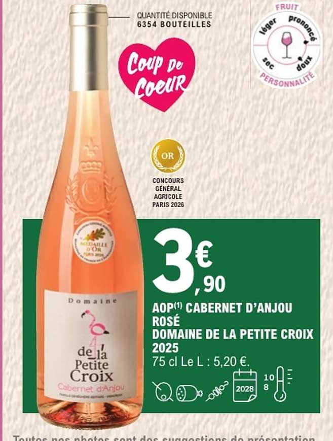AOP CABERNET D'ANJOU ROSÉ DOMAINE DE LA PETITE CROIX 2025