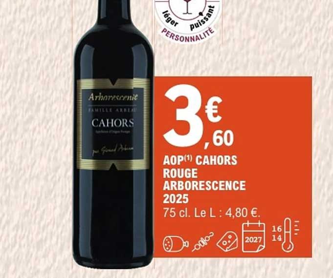 AOP CAHORS ROUGE ARBORESCENCE 2025
