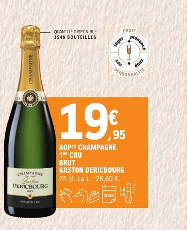 AOP CHAMPAGNE 1ER CRU BRUT GASTON DERICBOURG