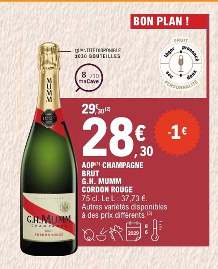 AOP CHAMPAGNE BRUT G.H. MUMM CORDON ROUGE