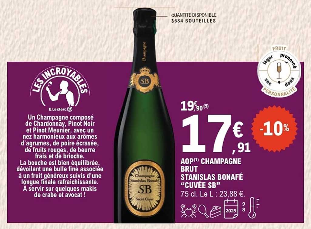 AOP CHAMPAGNE BRUT STANISLAS BONAFÉ “CUVÉE SB”