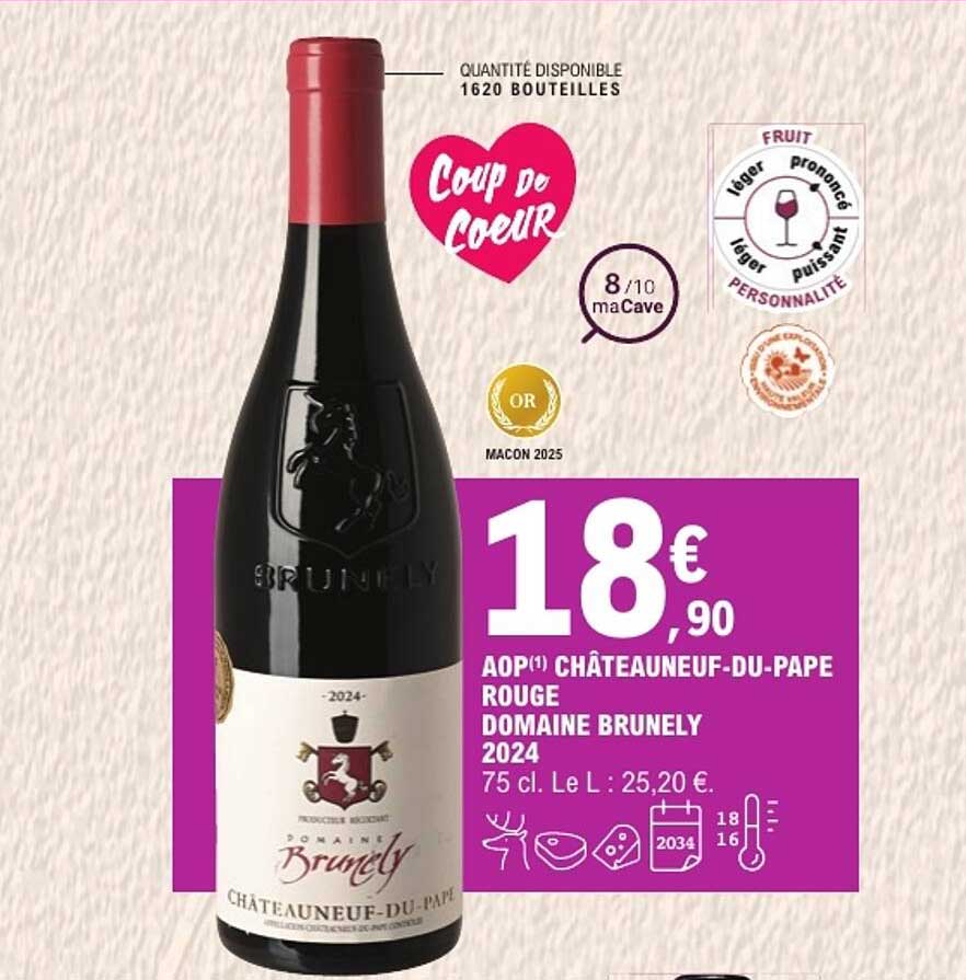 AOP CHÂTEAUNEUF-DU-PAPE ROUGE DOMAINE BRUNELY 2024