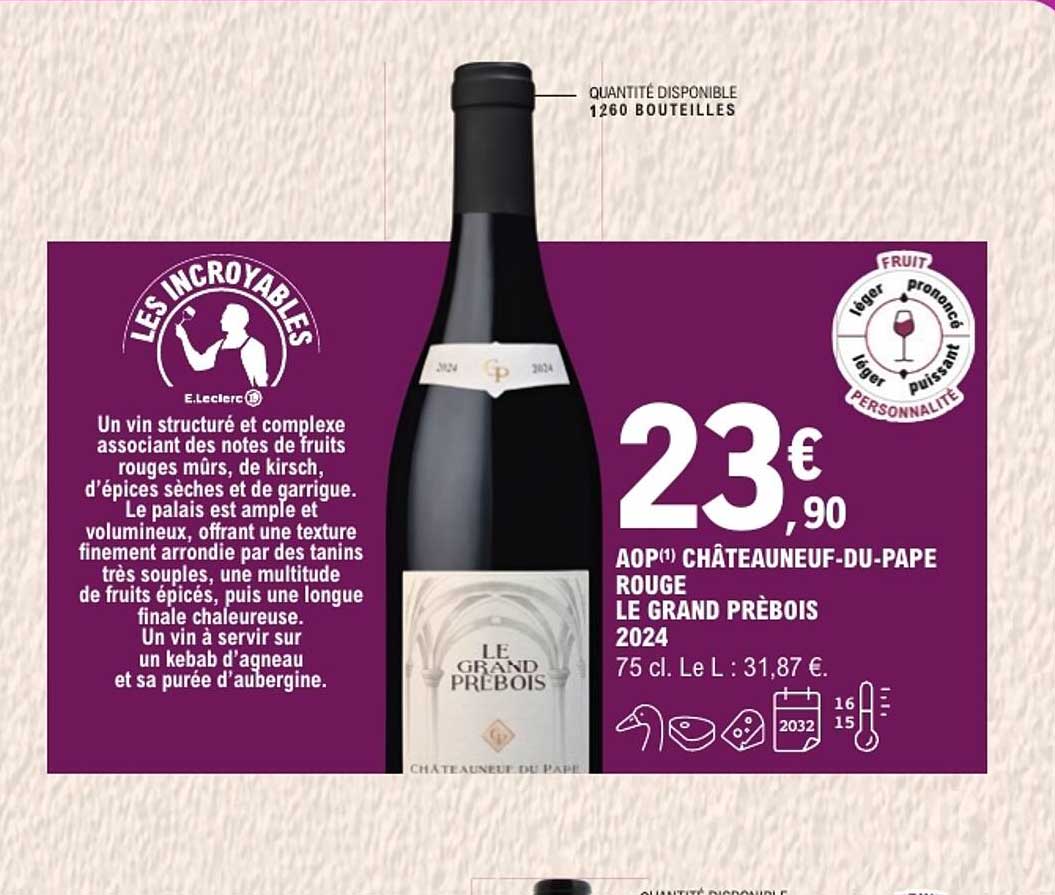 AOP CHÂTEAUNEUF-DU-PAPE ROUGE LE GRAND PRÉBOIS 2024