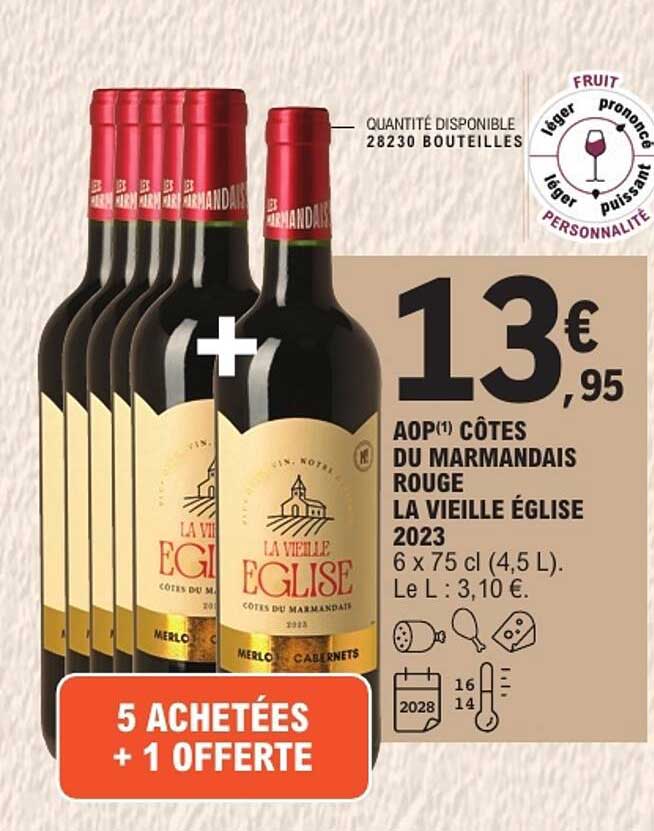 AOP CÔTES DU MARMANDAIS ROUGE LA VIEILLE ÉGLISE 2023