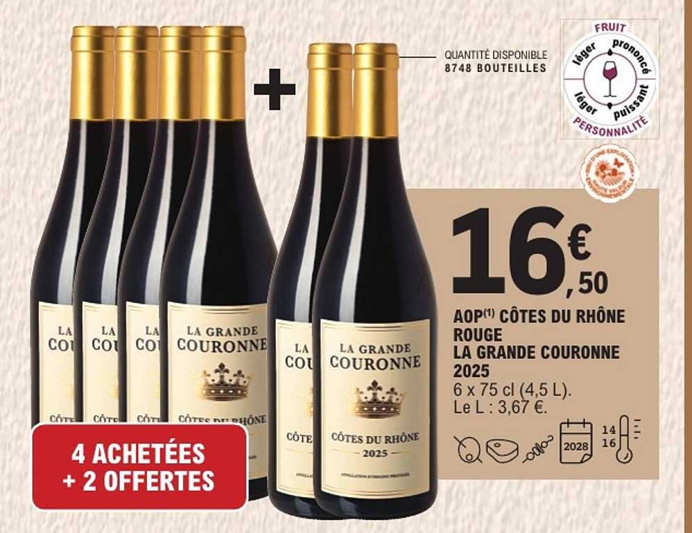 AOP CÔTES DU RHÔNE ROUGE LA GRANDE COURONNE 2025