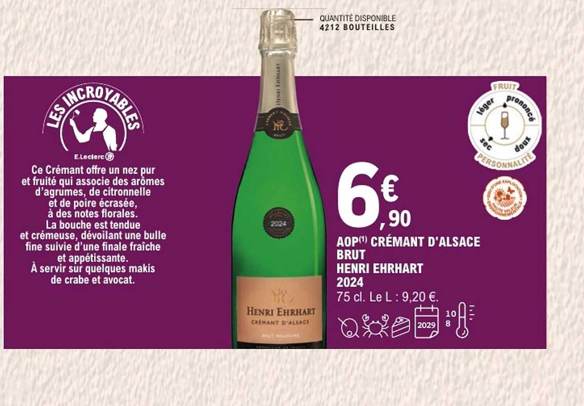 AOP CRÉMANT D'ALSACE BRUT HENRI EHRHART 2024