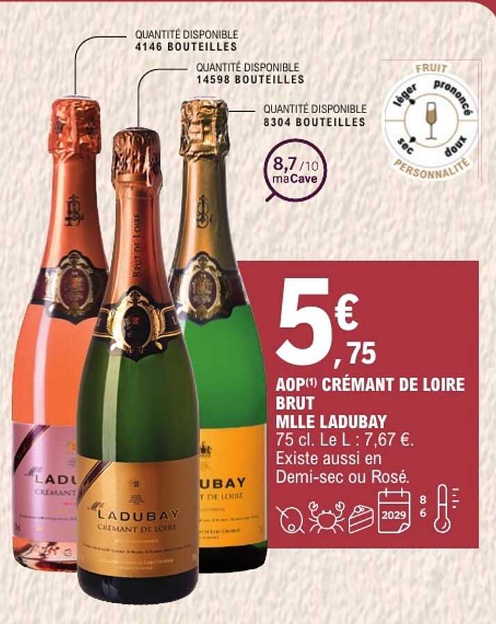 AOP CRÉMANT DE LOIRE BRUT MLLE LADUBAY