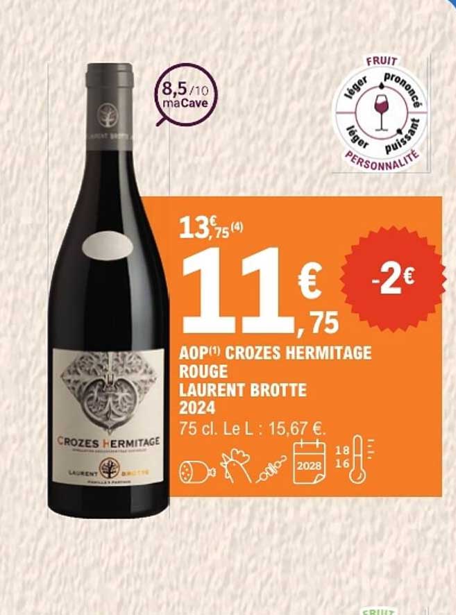 AOP CROZES HERMITAGE ROUGE LAURENT BROTTE 2024