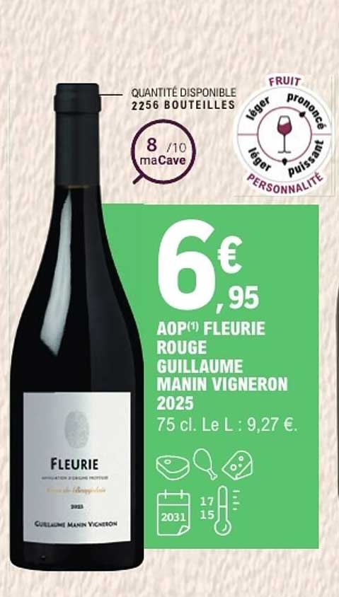 AOP Fleurie Rouge Guillaume Manin Vigneron 2025
