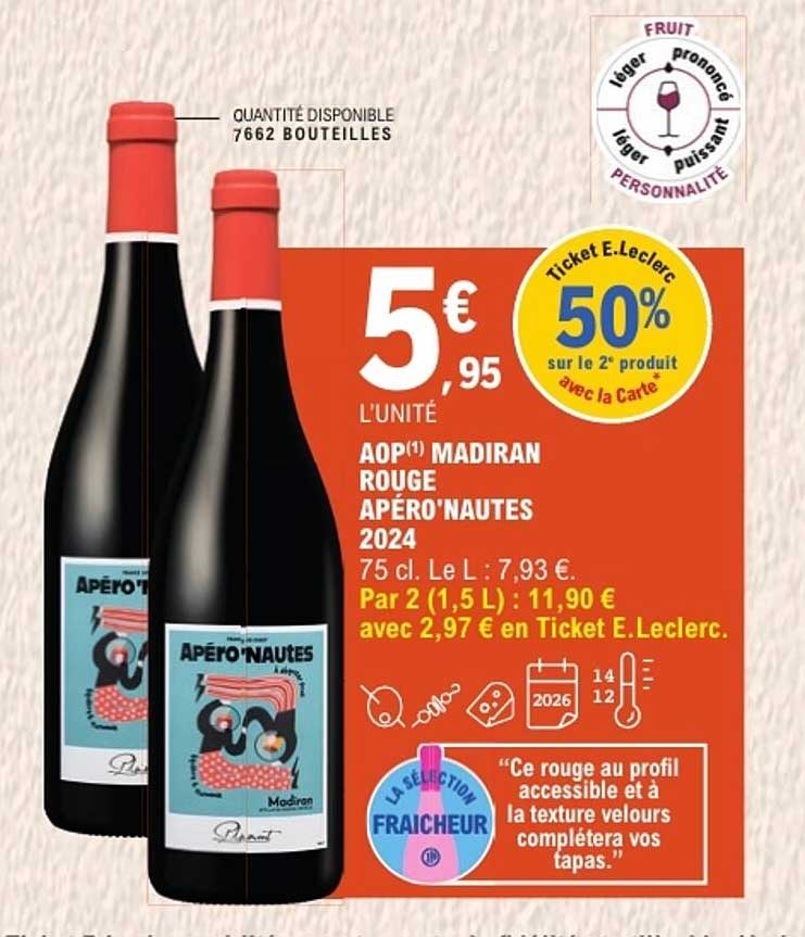 AOP MADIRAN ROUGE APÉRO’NAUTES 2024