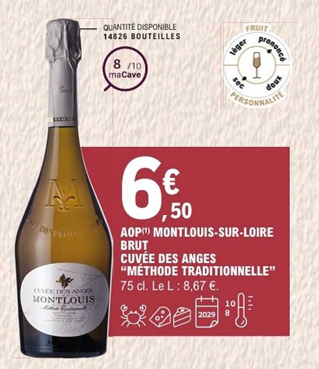 AOP MONTLOUIS-SUR-LOIRE BRUT CUVÉE DES ANGES “MÉTHODE TRADITIONNELLE”