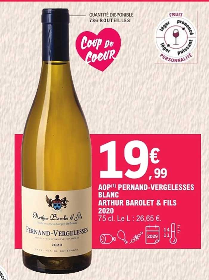 AOP PERNAND-VERGELESSES BLANC ARTHUR BAROLET & FILS 2020