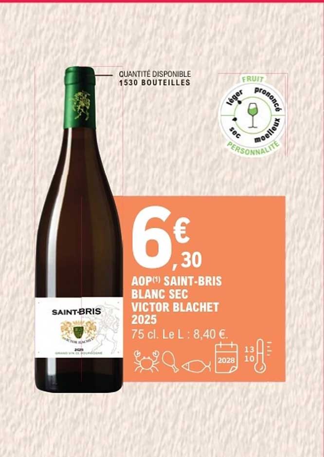 AOP(*) SAINT-BRIS BLANC SEC VICTOR BLACHET 2025