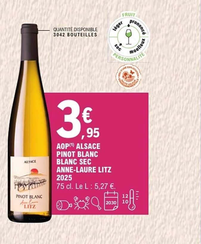 AOP(1) ALSACE PINOT BLANC BLANC SEC ANNE-LAURE LITZ 2025