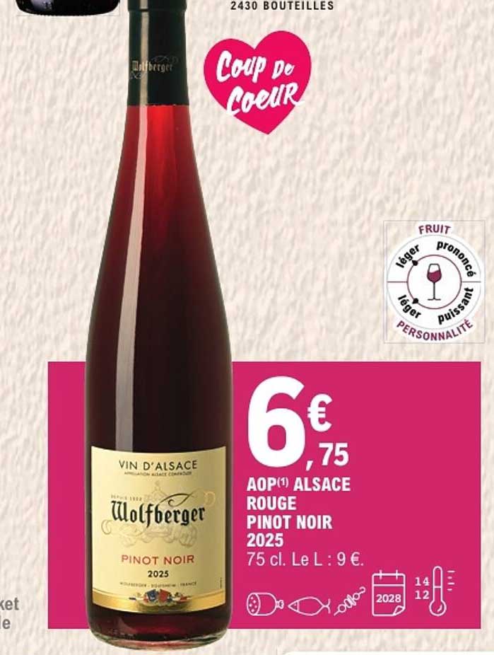 AOP(1) ALSACE ROUGE PINOT NOIR 2025