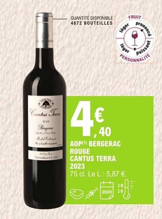 AOP(1) BERGERAC ROUGE CANTUS TERRA 2023