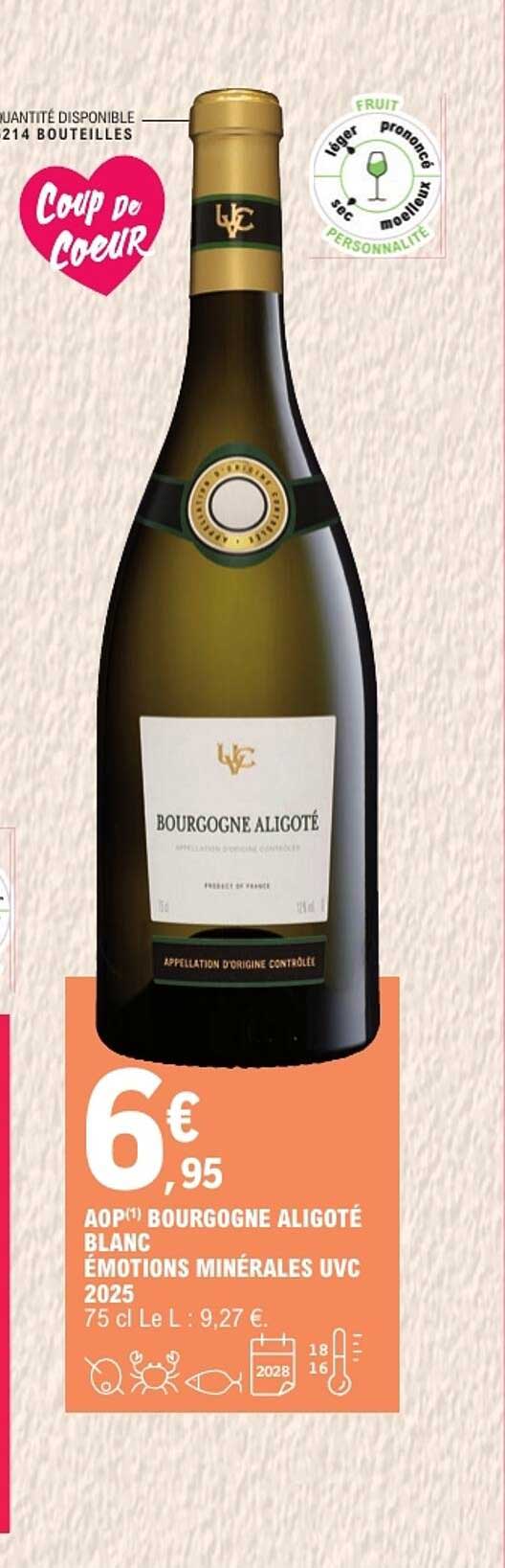 AOP(1) BOURGOGNE ALIGOTÉ BLANC ÉMOTIONS MINÉRALES UVC 2025