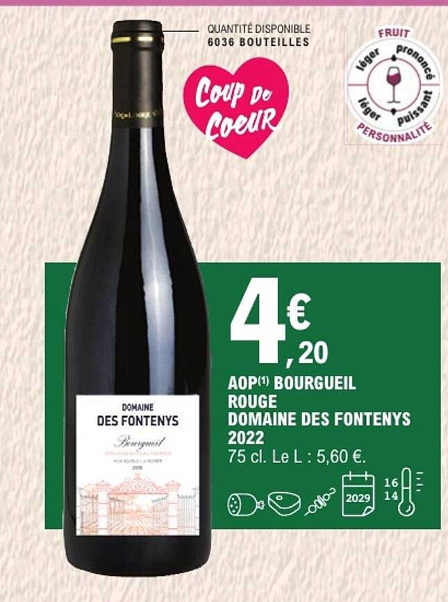 AOP(1) BOURGUEIL ROUGE DOMAINE DES FONTENYS 2022