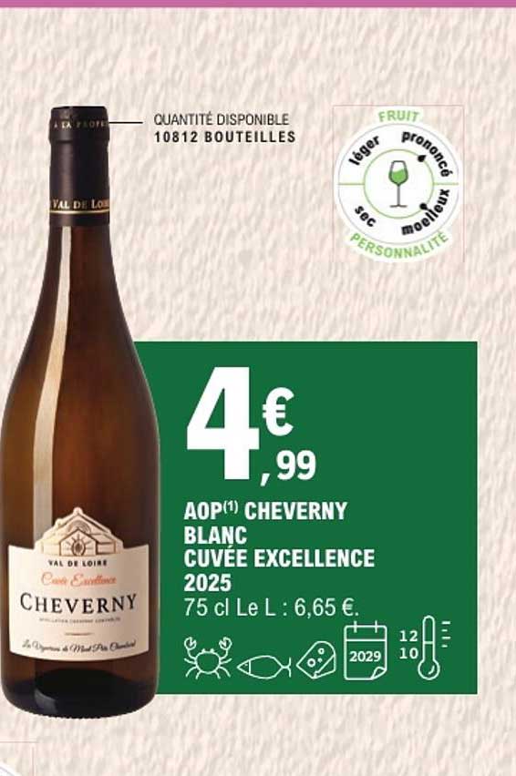 AOP(1) CHEVERNY BLANC CUVÉE EXCELLENCE 2025