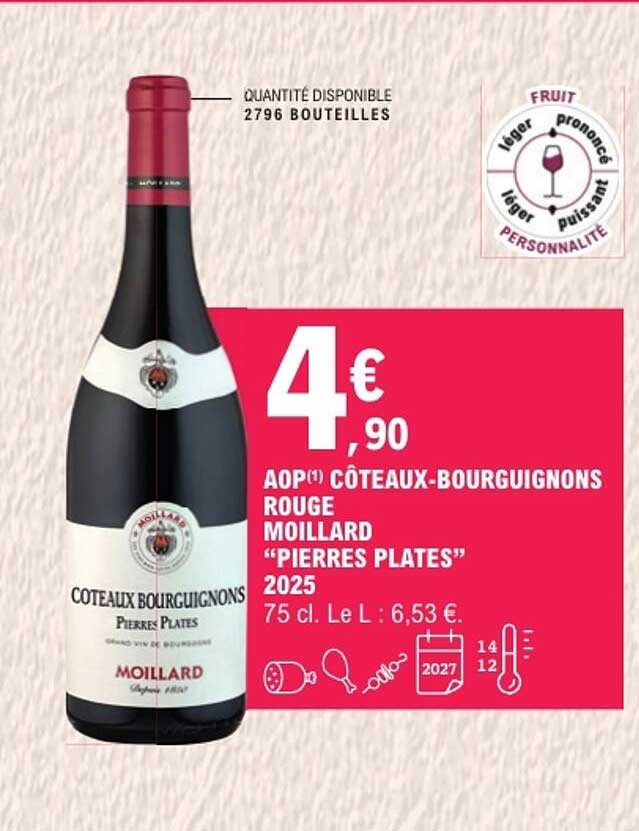 AOP(1) CÔTEAUX-BOURGUIGNONS ROUGE MOILLARD “PIERRES PLATES” 2025