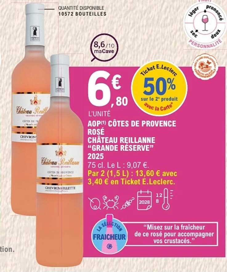 AOP(1) CÔTES DE PROVENCE ROSÉ CHÂTEAU REILLANNE “GRANDE RÉSERVE” 2025