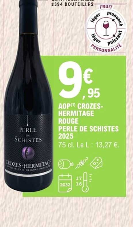 AOP(1) CROZES-HERMITAGE ROUGE PERLE DE SCHISTES 2025