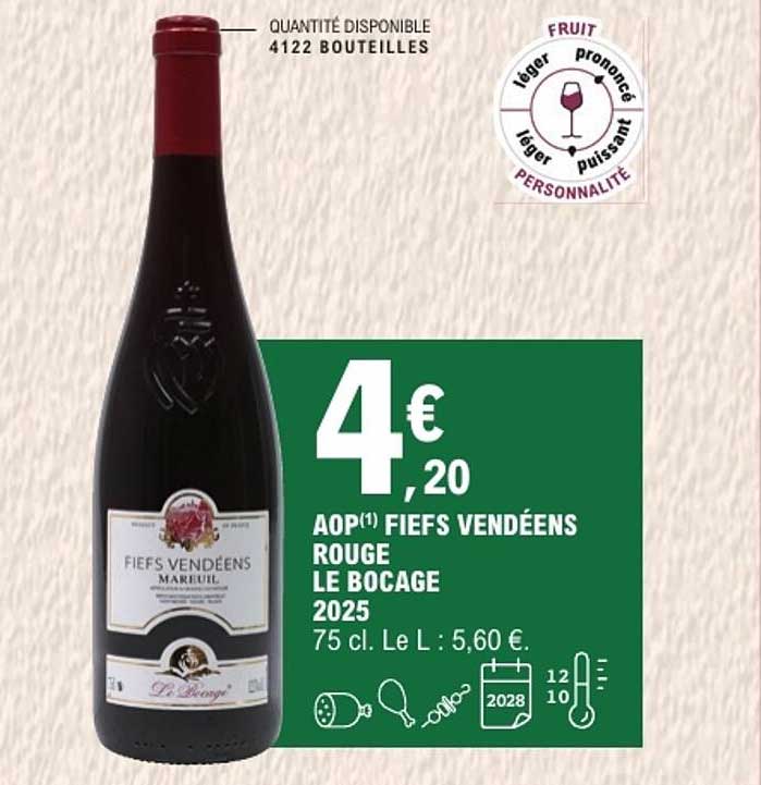 AOP(1) FIEFS VENDÉENS ROUGE LE BOCAGE 2025