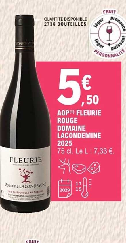 AOP(1) FLEURIE ROUGE DOMAINE LACONDEMINE 2025