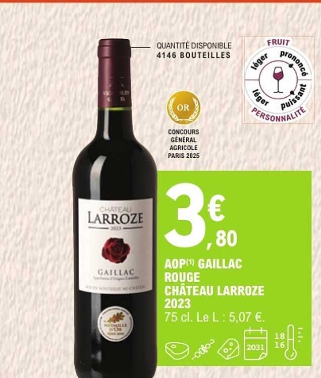 AOP(1) GAILLAC ROUGE CHÂTEAU LARROZE 2023