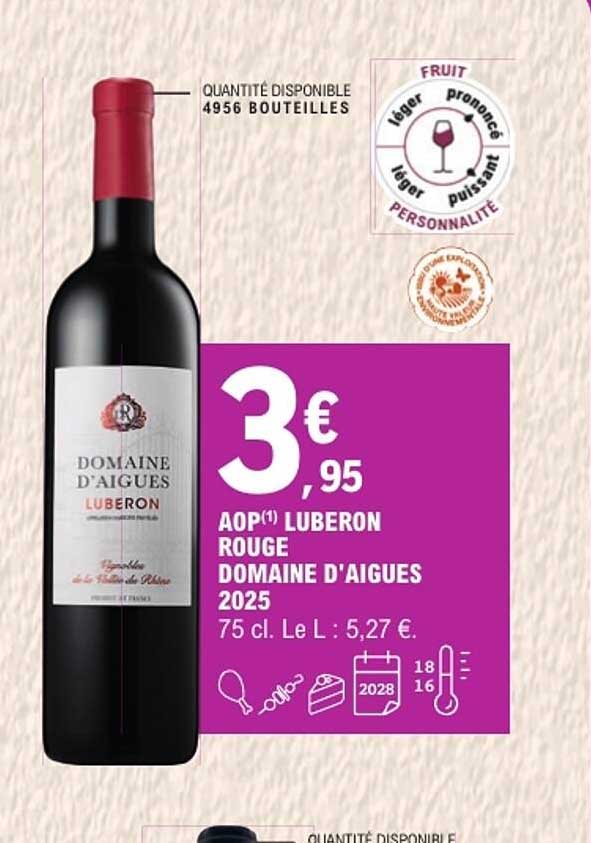 AOP(1) LUBERON ROUGE DOMAINE D'AIGUES 2025