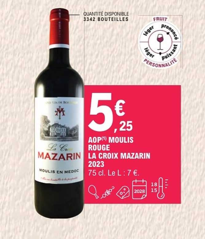 AOP(1) MOULIS ROUGE LA CROIX MAZARIN 2023