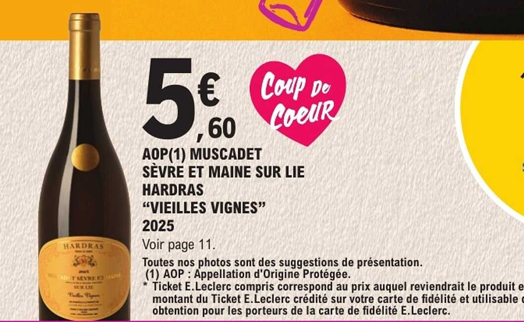 AOP(1) MUSCADET SÈVRE ET MAINE SUR LIE HARDRAS “VIEILLES VIGNES” 2025
