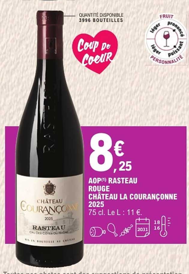 AOP(1) RASTEAU ROUGE CHÂTEAU LA COURANCONNE 2025