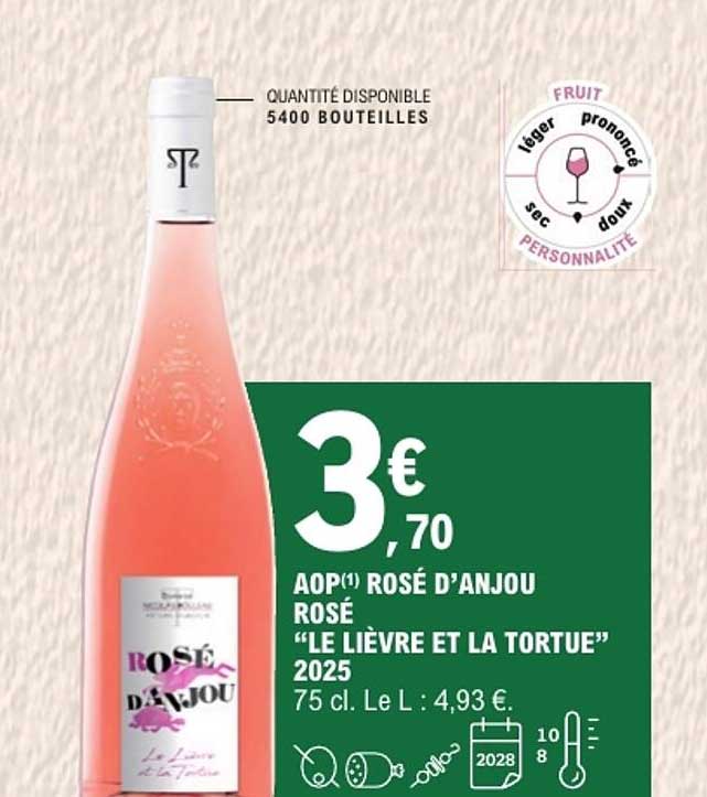 AOP(1) ROSÉ D’ANJOU ROSÉ “LE LIÈVRE ET LA TORTUE” 2025