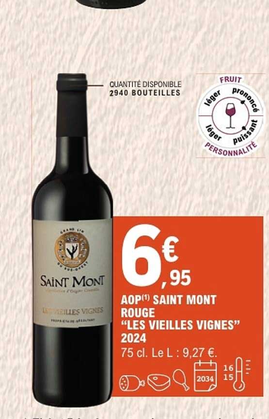 AOP(1) SAINT MONT ROUGE “LES VIEILLES VIGNES” 2024