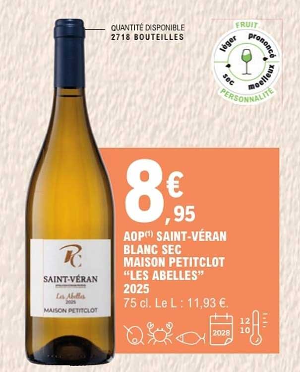 AOP(1) SAINT-VÉRAN BLANC SEC MAISON PETITCLOT “LES ABEILLES” 2025