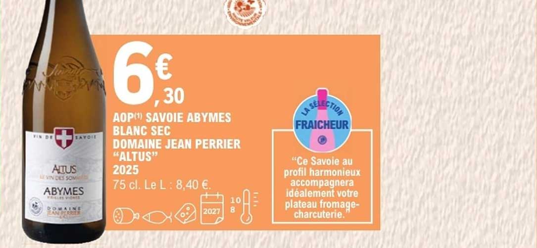 AOP(1) SAVOIE ABYMES BLANC SEC DOMAINE JEAN PERRIER “ALTIUS” 2025